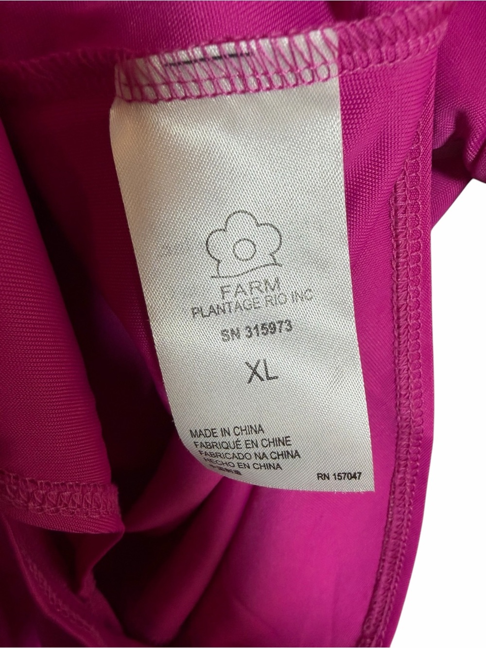 FARM Rio Hot Pink Long-Sleeve Twist-Front Bodysuit - Picture 7 of 7